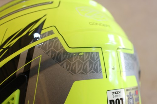 Zox Neon Hi-Viz Casco Amarillo Adulto Tamaño XS Motocross Dirtbike ATV MX 3095 Z1 - Imagen 9 de 10