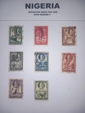 Nigeria 1936 King George V Pictorial Definitive Set 8 Used Stamps