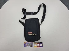 Vintage Official Black Nintendo Game Boy Carry Bag Case With Strap