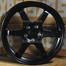 Staggered 17x8 17x9 5x114.3 35 9six9 Six-1 Matte Black Te Style 6 Spokes Wheels