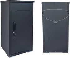 Package Delivery Boxes 34" Steel Mailbox for Parcel w/Lock, Waterproof Drop Box