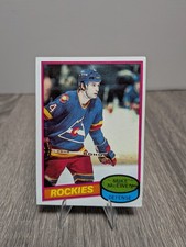 Mike McEwen Rockies 1980 Topps Hockey Card #185 Defense scratched