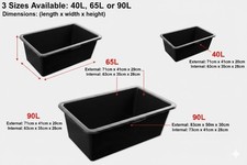90L 80L 60L 40L Multi Tub Horse Duck Feed Bucket Equine Stable Water Trough Pet