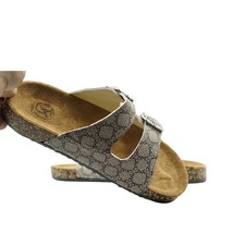Women'S Footbed Sandals Comfortable Slip-On Slides with Arch Support