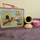 Vintage Metal Lunch Box w/ Matching Thermos, Girl & Dog Graphics — photo 4
