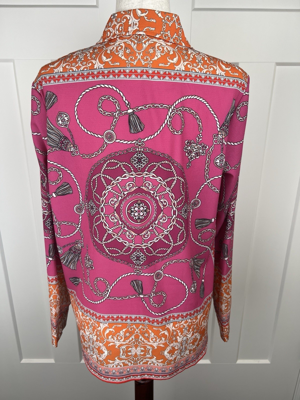 Umgee Small Equestrian Print Button Down Blouse P… - image 4