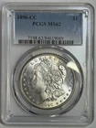 1890-CC PCGS MS-62 Key Date Morgan Dollar. Blast White!