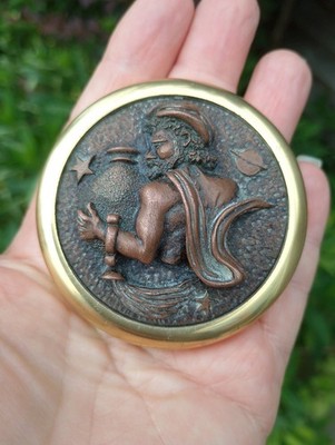 Stuart Houghton SH England Vintage Wassermann Messing Briefbeschwerer astrologisch 70er