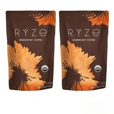 RYZE Organic Mushroom Coffee   Adaptogenic Blend for Energy  Focus,No spoon