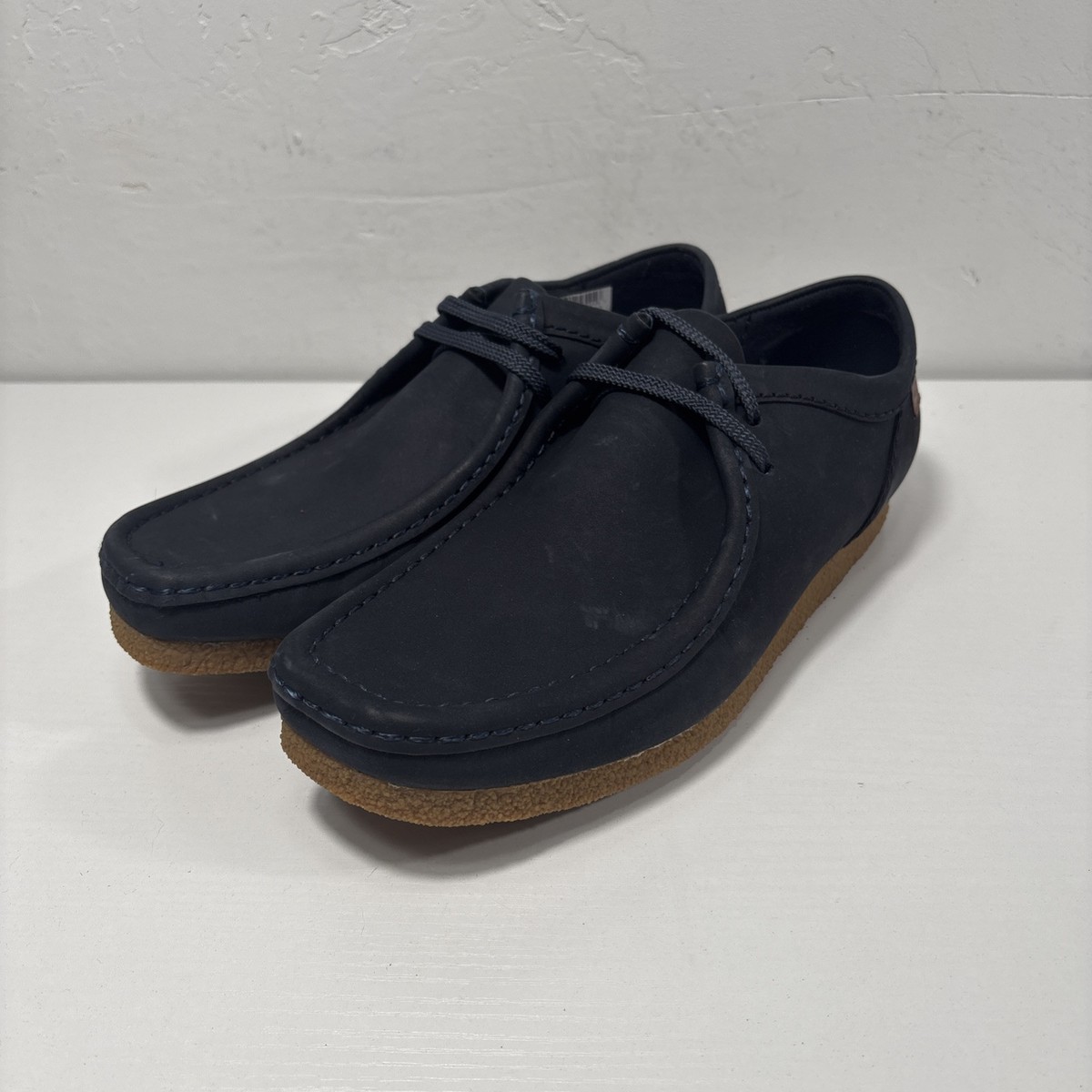 Clarks Shacre II Run Men's Sz 10m Shoes Moccasin Navy Nubuck