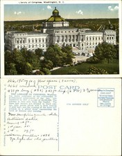 Library of Congress Washington DC unmailed vintage postcard