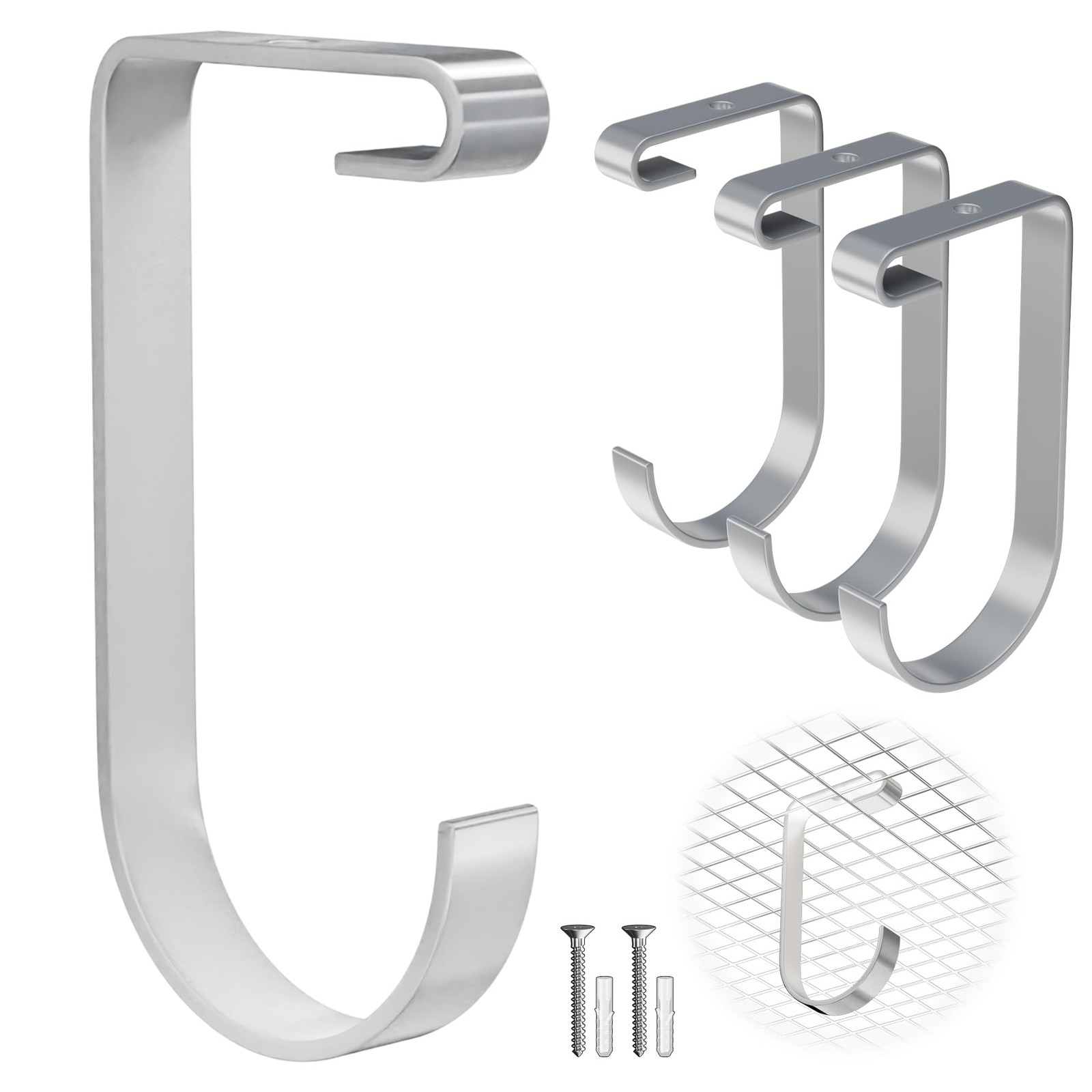 Bike Hooks For Garage Ceiling Storage Racks 4 Pack Heavy-Dut