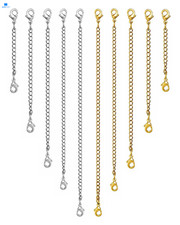 OHINGLT Necklace Extender 10Pcs Chain Gold  Siver