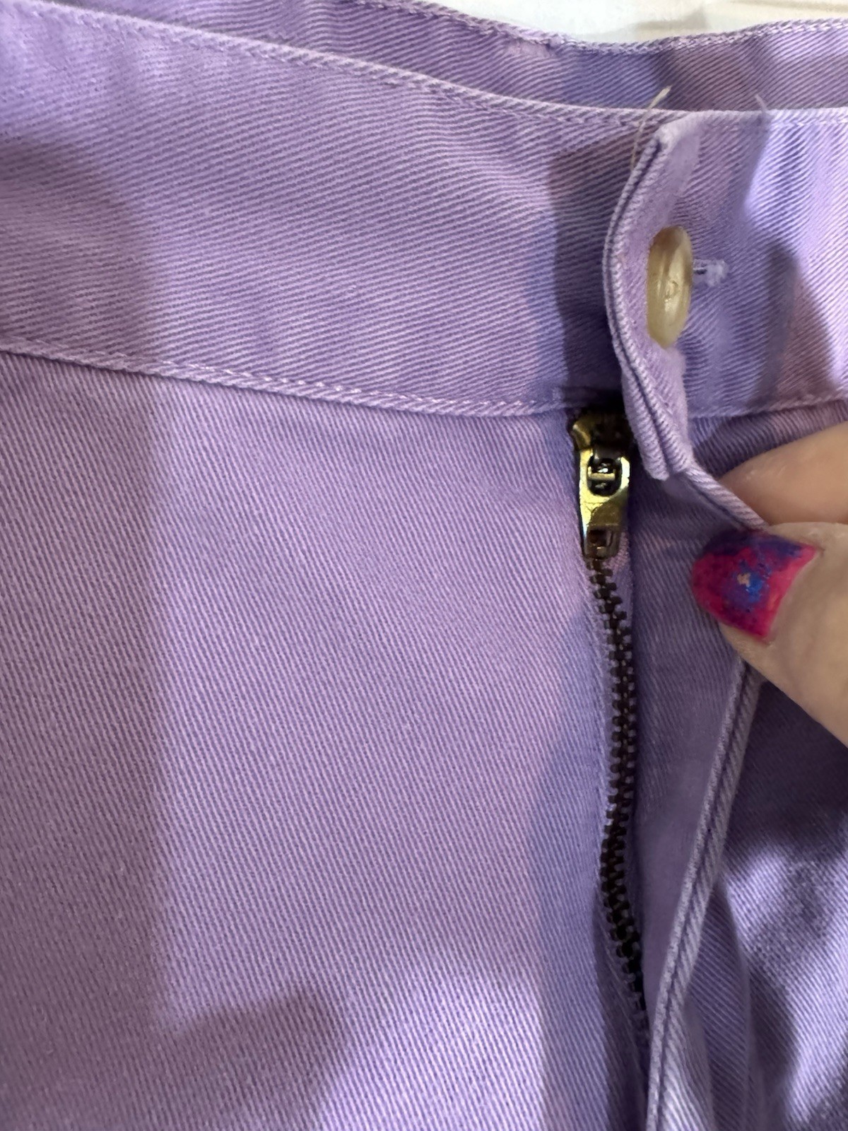 Pantaloni vintage Ralph Lauren Sport donna taglia 4 chino svasati gamba larga crop viola pony