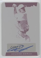 2019 Leaf Metal Draft Printing Plate Magenta 1/1 Aaron Schunk #BA-AS1 Auto 3b3