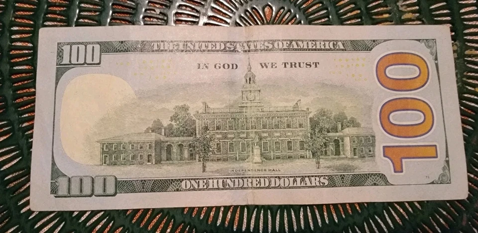 2009 A $100 dollar bill ⭐️STAR NOTE⭐️  Serial # 00044478 Triplets NICE! - Image 2 of 3