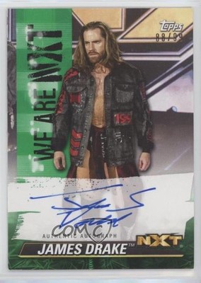 2021 Topps WWE NXT We Are NXT Green 88/99 James Drake #A-JD Rookie Auto RC 9e1