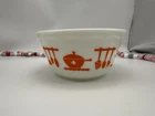 RARE Orange Hazel Atlas Kitchen Aids/Dutch Treat Scalloped Rim Bowl - 7 inch