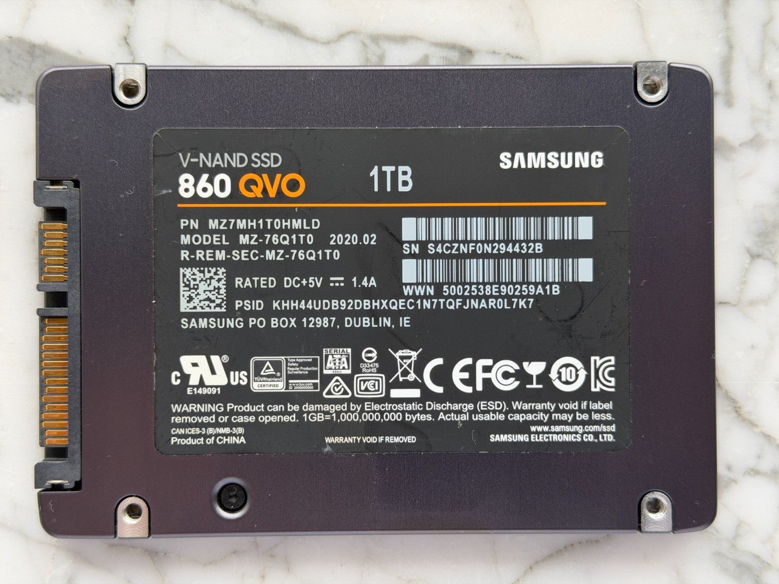 Samsung 870 QVO 1TB 2,5" SATA III SSD Interno