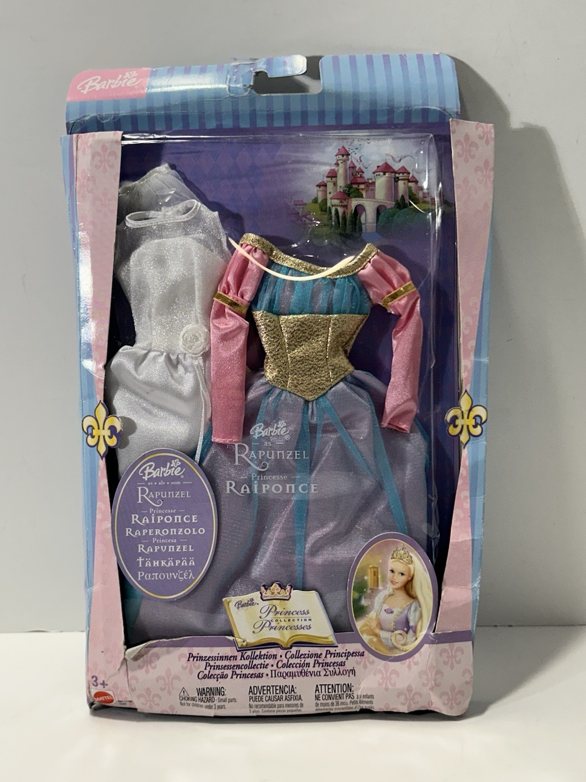 Barbie as Rapunzel Fairy Tale Collection Fashion Gift Set Dress Gown DAMAGED BOX