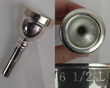 Trombone Mouthpiece 6 1/2 AL Silver Excellent Shape Sanitized J4643