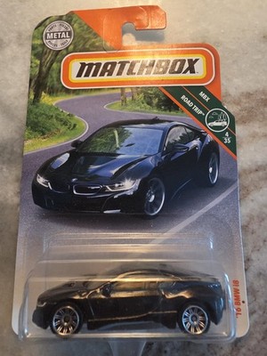 Matchbox 1:64 2016 BMW i8 MBX Road Trip Diecast Car Black Unopened