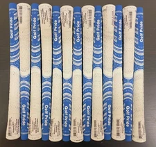 13x pcs Golf Pride New Decade Multicompound WHITEOUT STANDARD Grips Blue/White