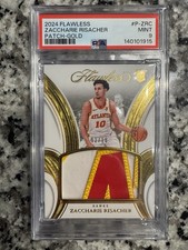 24-25 Flawless Gold - Zaccharie Risacher Patch 2/10 PSA 9 Pop 1 Team Match - RC