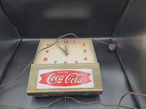 Vintage Coca-Cola lighted fish tail advertising. Does Not Work. MG