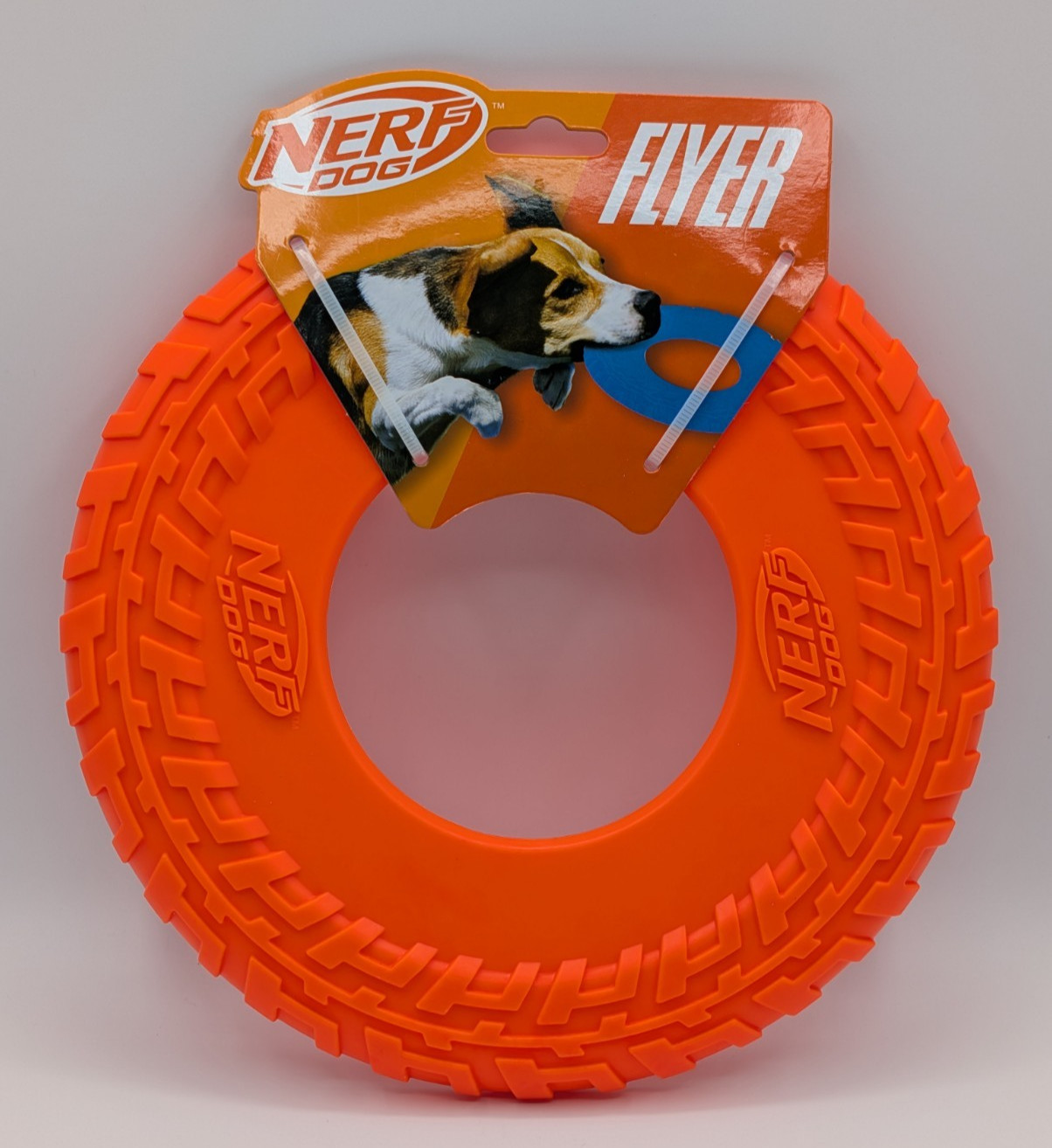 Nerf Dog Flyer Orange Tire Frisbee Dog Toy NEW