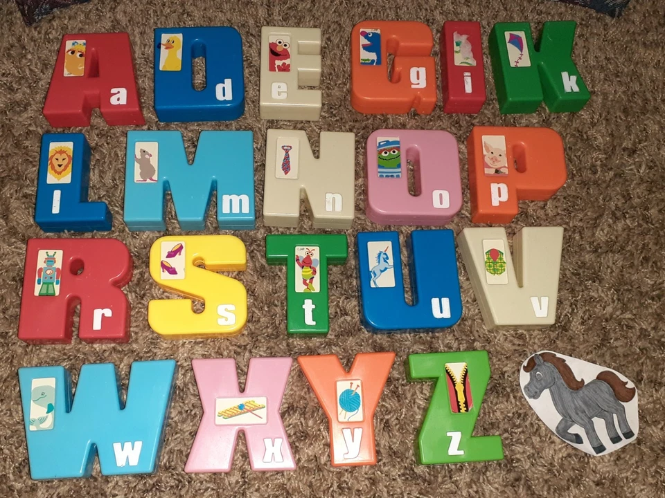VTG ILLCO SESAME STREET ALPHABET & NUMBERS 1-10 PRESCHOOL LEARNING BLOCKS - Image 3 of 4