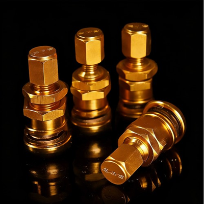 #ad Yellow Bolt in Tire Valve Stem CAP High Pressure Flush Mount For VOLK WHEEL RIM $14.99