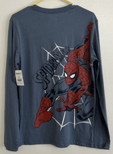 Marvel Spider-Man 2xl 18 Boys Long Sleeve T-Shirt Amazing Spiderman New