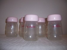 Lot of 6- Spectra Breast Milk Storage Bottles 5oz -