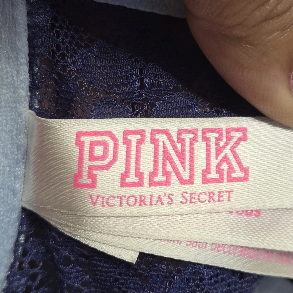 PINK Victoria's Secret Women Bra 32DD Navy Blue Light Floral Date Push Up - Image 3 of 4