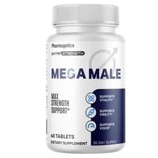 Mega Male - Maximum Male Strength Support, Vigor Support Supplement- 60 Tablets