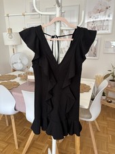 Schwarzes Minikleid Von H&M Mit Volants Und V...