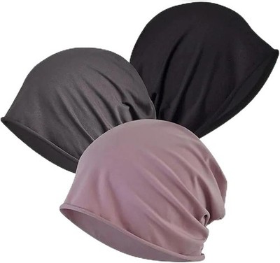 3 Stück Chemo Kopfbedeckung Damens, Pack Beanie Damen, Chemos Mütze Damen B