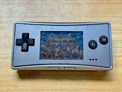 Nintendo Gameboy Micro OXY-001 Ice Metallic Steel Silver Handheld System Console