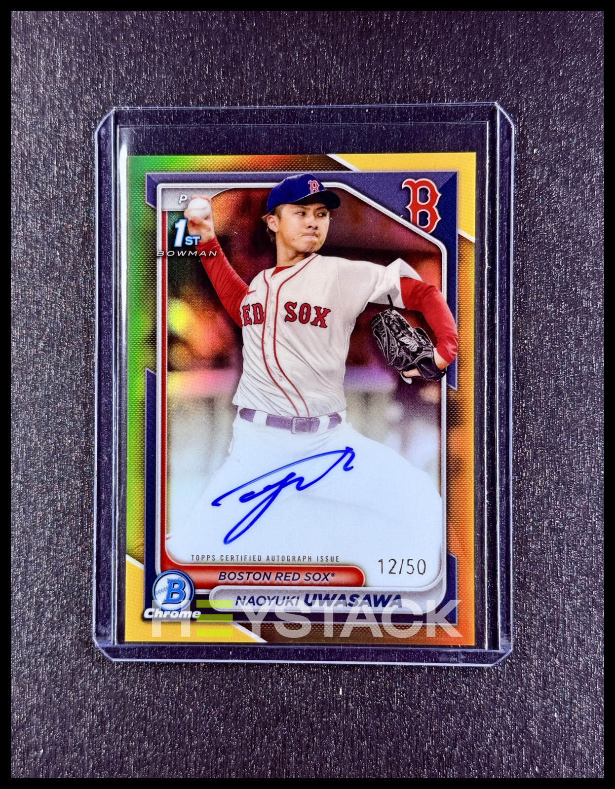 2024 Bowman Baseball Chrome Naoyuki Uwasawa Auto Gold Refractor /50 #CPA-NU 1st