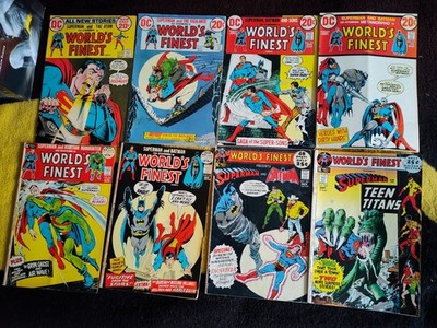 8x US DC WORLD´S FINEST SUPERMAN BATMAN AB 1971 205 207 211 212 213 214 215 217