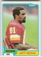 Art Monk Cards, Rookie Card and Autographed Memorabilia Guide 20