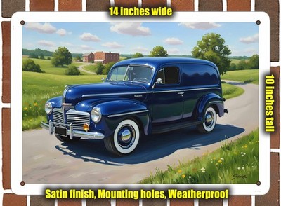 Metal Sign - 1941 Ford Delivery Oil Painting - 14x10