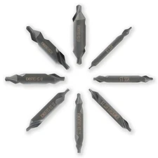 8 PCS 1-6mm M2 High-Speed Steel 60-Degree Angle Center Drill Bit Set for Lathe