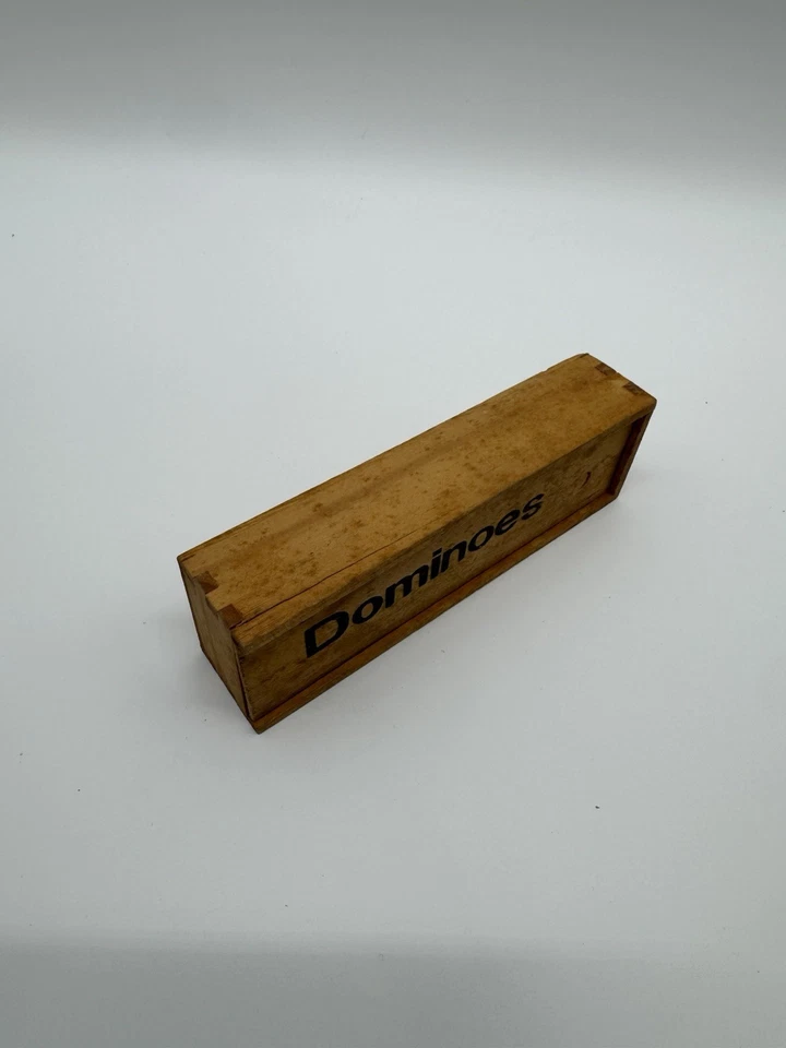 Vintage Domino Set Dragon Design Wooden Box  Double 6 Rare Collectible - Image 3 of 4