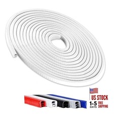 16.5FT 5M Universal Car Door Edge Protector Guards, No-Glue 16.5Ft White
