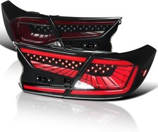 Black Smoke LED Sequential Tail Lights Startup 2018-2022 Honda Accord Sedan Pair