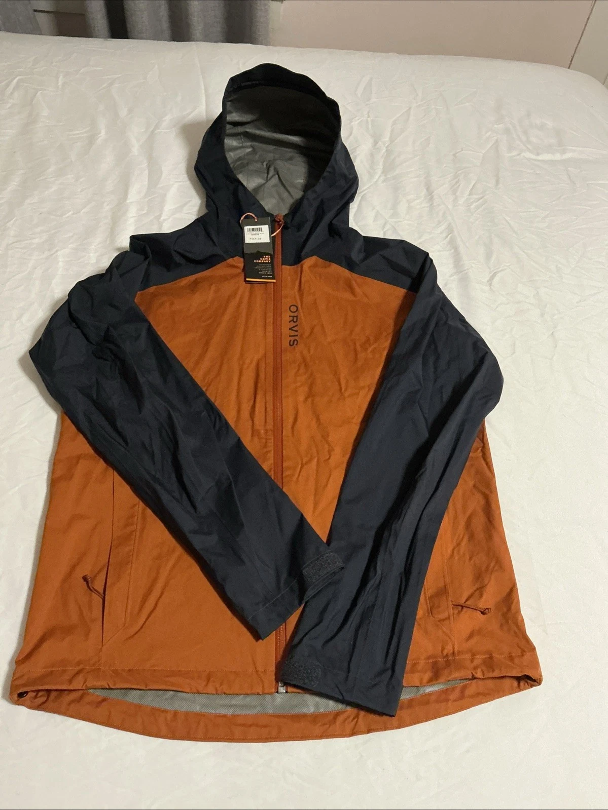 Orvis Ultralight Storm 2.5L Jacket, Brown/Navy, $169 Retail, Size M Mens
