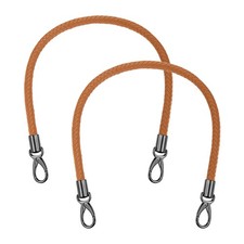 2 Pcs Braided Purse Strap, 25.6 Inch for Handbag Tote Making  Yellow-Brown 