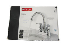 Delta Porter 25984LF-ECO 4 inch Centerset Bathroom Faucet 2 Handle in Chrome NEW